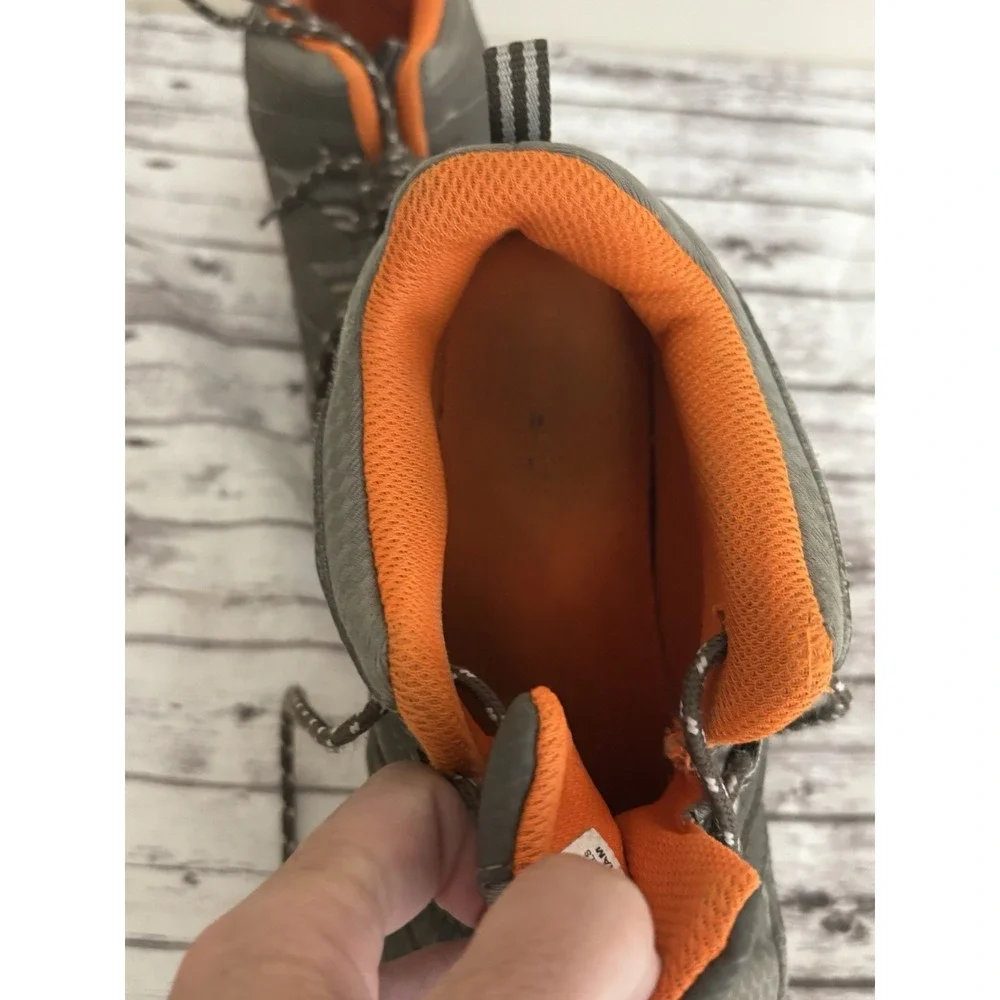 Merrell Chameleon Access Mid Kids Size 4.5 Gray Orange Waterproof Hiking Boots